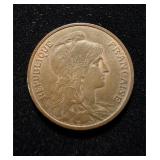 1913 France 5 Centimes UNC