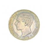 1878 EM-M 5 Pesetas UNC+ Spain