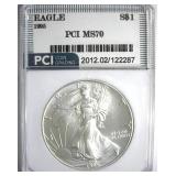 1995 Silver Eagle MS70 LISTS $1550