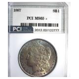 1887 Morgan PCI MS65+ Excellent Toning