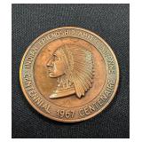 1967 Canada Centennial Indian Friendship Medallion