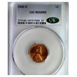 1956-D Cent CAC MS66 RD