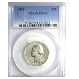 1964 Quarter PCGS PR69