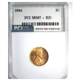 1944 Cent MS67+ RD LISTS $725