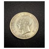1934 Un Sucre UNC Ecuador Nice