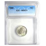 1960 Dime ICG MS67+