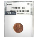 1930-S Cent MS65+ RB LISTS $100