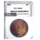 1889 Morgan MS66 LISTS $1000