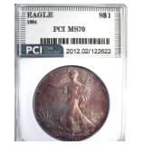 1994 Silver Eagle MS70 LISTS $11000