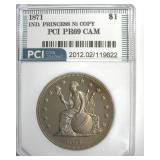 1871 Dollar PCI PR69 CAM Indian Princess Ni Copy