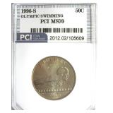 1996-S 50C Olympic Swimming MS70 LISTS $150