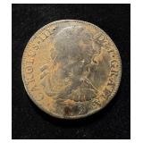 1782 8 Reales Silver Crown China Chopmarks