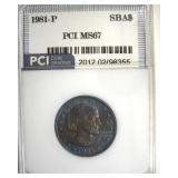 1981-P Susan B Anthony MS67 LISTS $1500