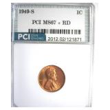 1949-S Cent MS67+ RD LISTS $1300