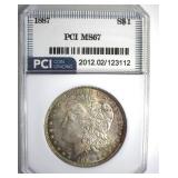 1887 Morgan MS67 LISTS $1700