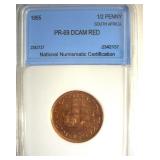 1955 1/2 Penny NNC PR69 DCAM RD South Africa