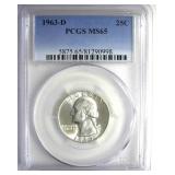 1963-D Quarter PCGS MS65