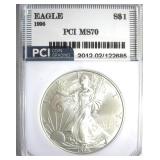 1996 Silver Eagle MS70 LISTS $3500