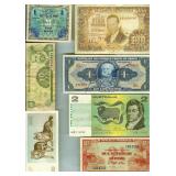 13 Vintage Bank Notes Germany Brazil Vietnam