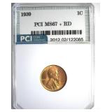 1939 Cent MS67+ RD LISTS $525