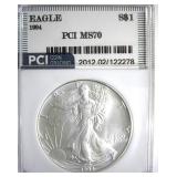1994 Silver Eagle MS70 LISTS $11000