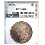 1885-O Morgan PCI MS65+ Golden Purple