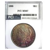 1885 Morgan MS67 LISTS $2100