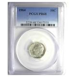 1964 Dime PCGS PR68