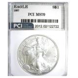 1997 Silver Eagle MS70 LISTS $1500