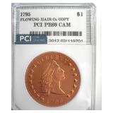 1795 Dollar PCI PR69 CAM Flowing Hair Cu Copy