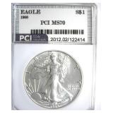 1988 Silver Eagle MS70 LISTS $2350