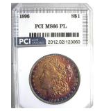 1896 Morgan MS66 PL LISTS $1250