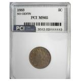 1883 No Cents Nickel MS65 LISTS $130