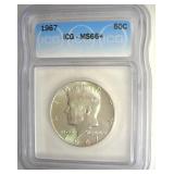 1967 Kennedy ICG MS66+ LISTS $350