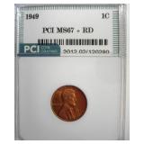1949 Cent MS67+ RD LISTS $8500