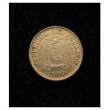 1909-H Ecuador 1/2 Centavo