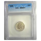 1959 Dime ICG MS67+ LISTS $285