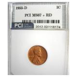 1955-D Cent MS67+ RD LISTS $8500