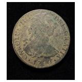 1780 8 Reales Silver Crown China Chopmarks