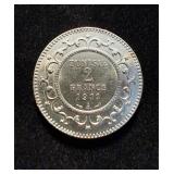 1911 Tunisia 2 Francs