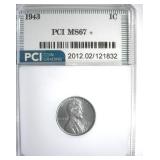 1943 Cent PCI MS67+