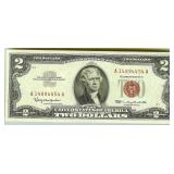 1963 2 Crisp Ch UNC Red Seal
