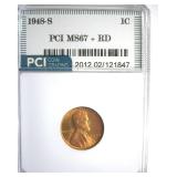 1948-S Cent MS67+ RD LISTS $1050