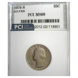 1976-S Silver Quarter MS69 LISTS $9250
