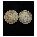 1800s 1 Shilling & 1 Mark