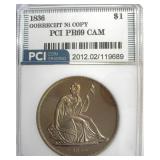 1836 Dollar PCI PR69 CAM Gobrecht Ni Copy