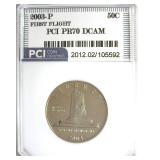 2003-P 50C First Flight PR70 DCAM LISTS $100