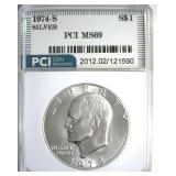 1974-S Silver Ike MS69 LISTS $11500