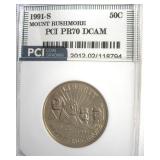 1991-S 50c Mount Rushmore PCI PR70 DCAM