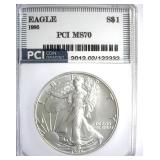 1986 Silver Eagle MS70 LISTS $1000